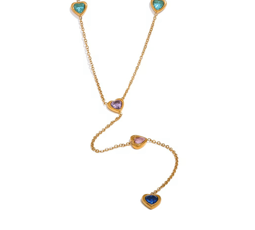 Aiko Gold Vibrant Dangling Necklace - ILLUSIVE JEWELS USA