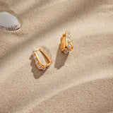 Amara Pearl Huggies - ILLUSIVE JEWELS USA