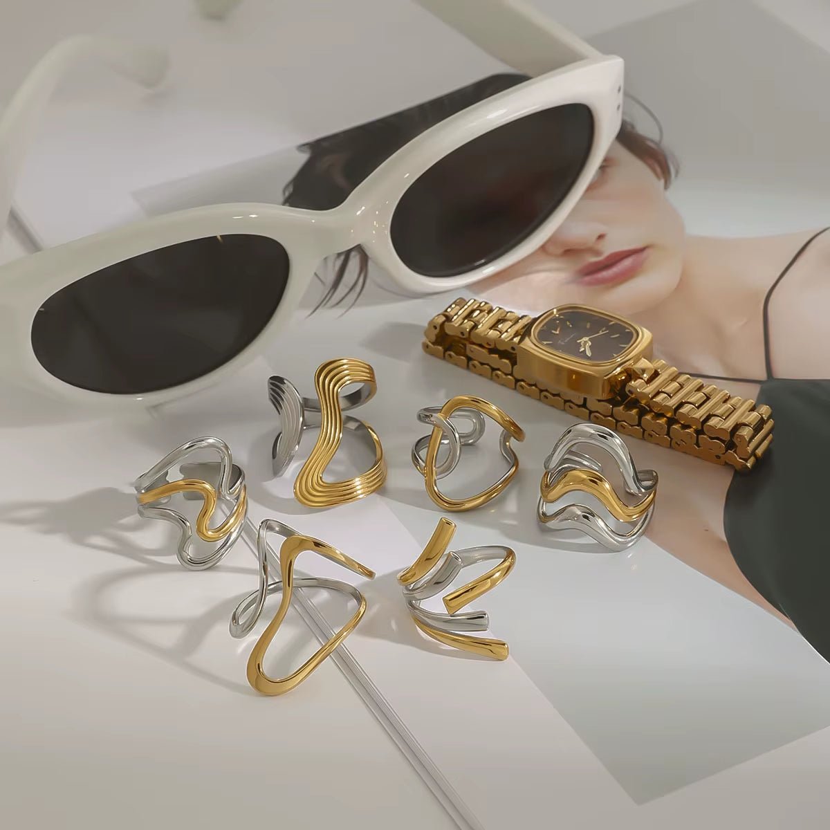Avery Mixed Metal Ring - ILLUSIVE JEWELS USA