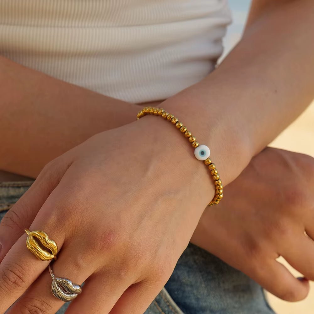 Beaded Eye Bracelet - ILLUSIVE JEWELS USA