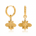 Bee Gold Hoops - ILLUSIVE JEWELS USA