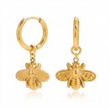 Bee Gold Hoops - ILLUSIVE JEWELS USA