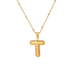 Bubble Letter Initial Necklace - ILLUSIVE JEWELS USA