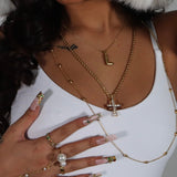 Bubble Letter Initial Necklace - ILLUSIVE JEWELS USA