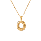 Bubble Letter Initial Necklace - ILLUSIVE JEWELS USA