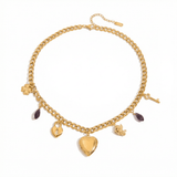 Charms & Heart Necklace - ILLUSIVE JEWELS USA