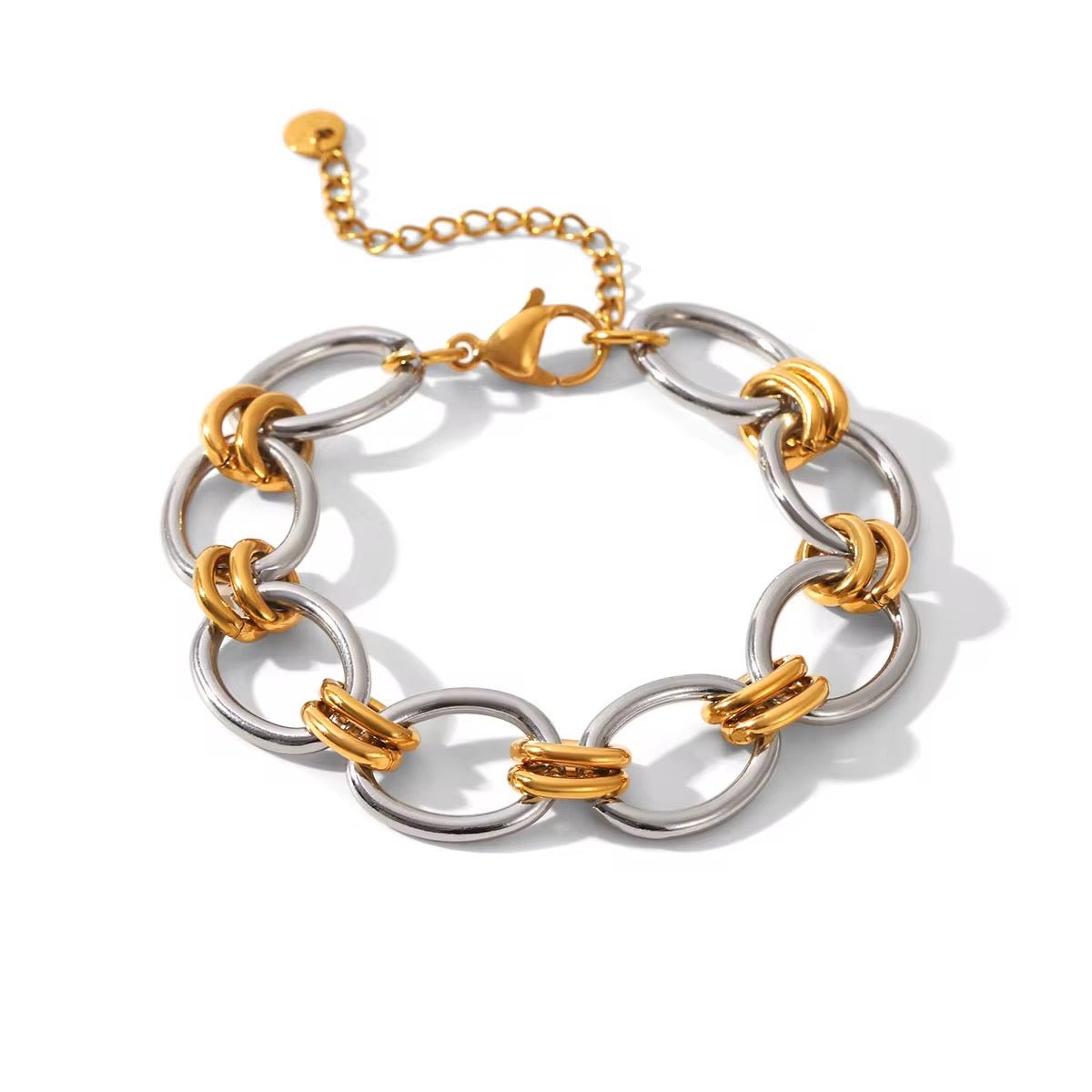 Chunky Chain Mixed Metal Bracelet - ILLUSIVE JEWELS USA