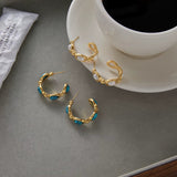 Clea Gold Hoop Earrings - ILLUSIVE JEWELS USA