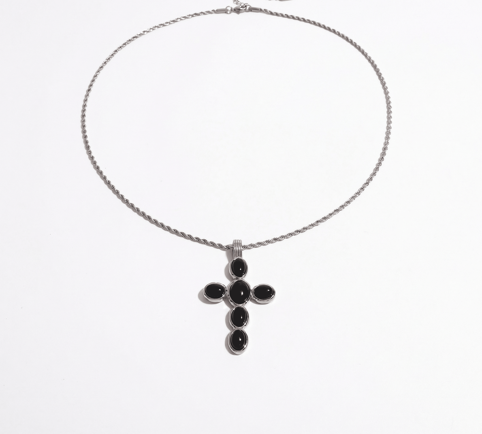 Clea Silver Cross Necklace - ILLUSIVE JEWELS USA