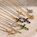 Clea Silver Cross Necklace - ILLUSIVE JEWELS USA