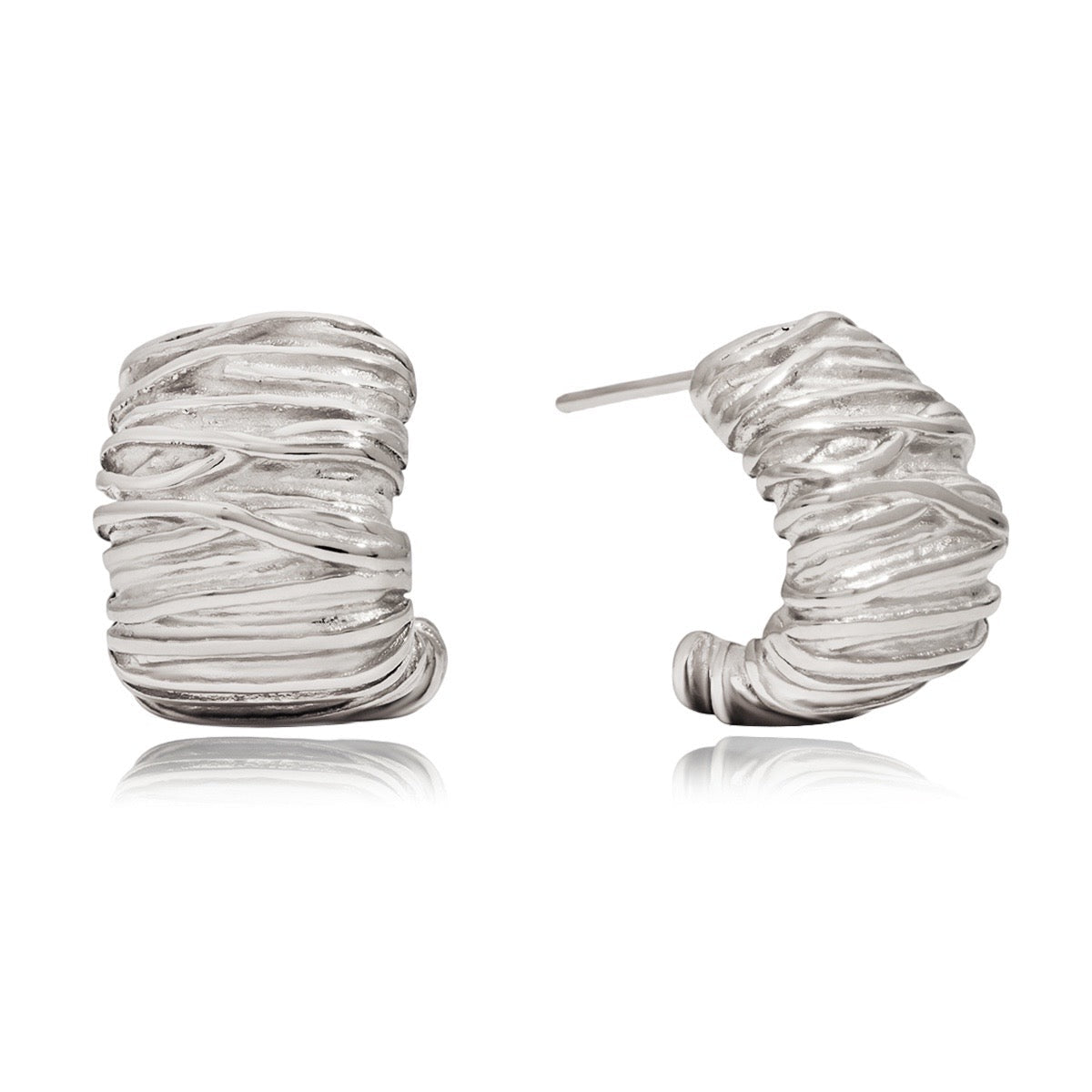 Etta Silver Stud Earrings - ILLUSIVE JEWELS USA