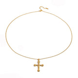 Eve Dangle Cross Gold Necklace - ILLUSIVE JEWELS USA