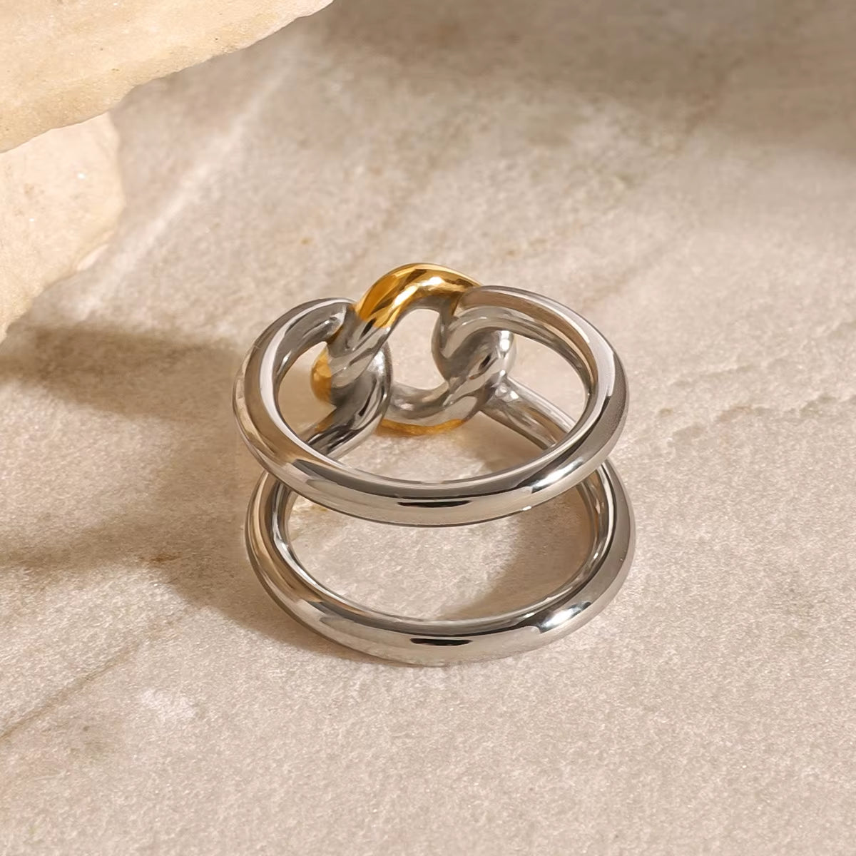Gia Link Ring - ILLUSIVE JEWELS USA