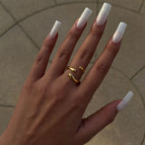 Gold Geometric Ring - ILLUSIVE JEWELS USA