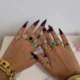 Gold Palette Ring - ILLUSIVE JEWELS USA