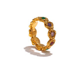 Gold Rainbow Ring - ILLUSIVE JEWELS USA