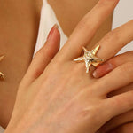 Gold Sable Starfish Ring - ILLUSIVE JEWELS USA