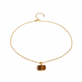 Gold Tiger Eye Pendant Necklace - ILLUSIVE JEWELS USA
