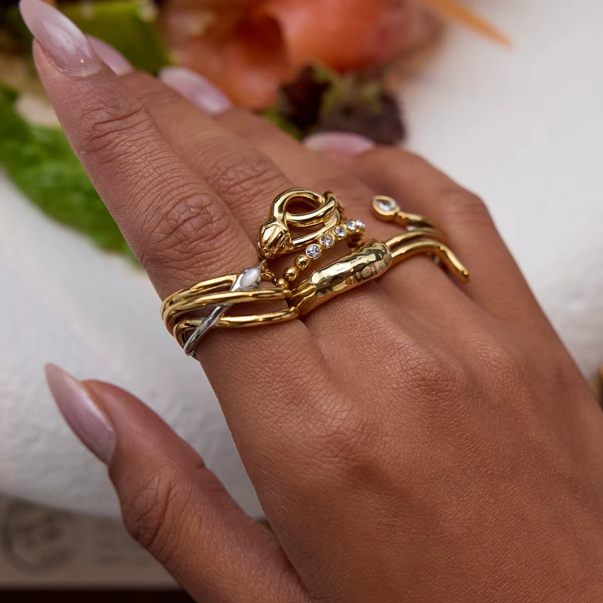 Iris Gold Wrap Ring - ILLUSIVE JEWELS USA
