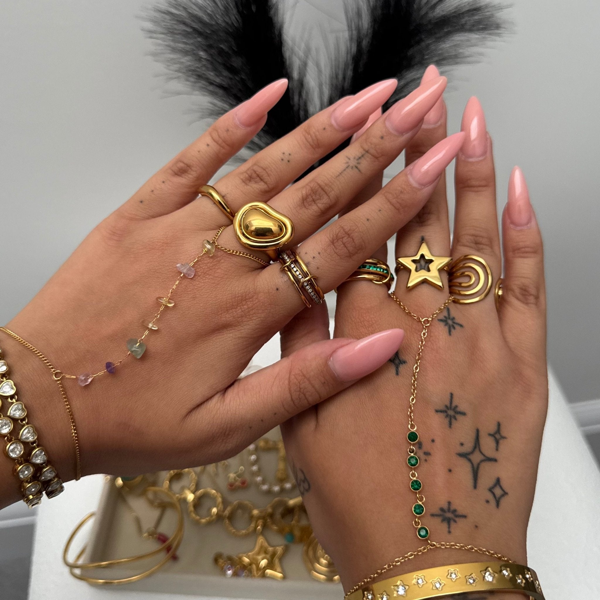 Jade Hand Chain - ILLUSIVE JEWELS USA