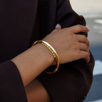 Lyra Gold Bangle - ILLUSIVE JEWELS USA