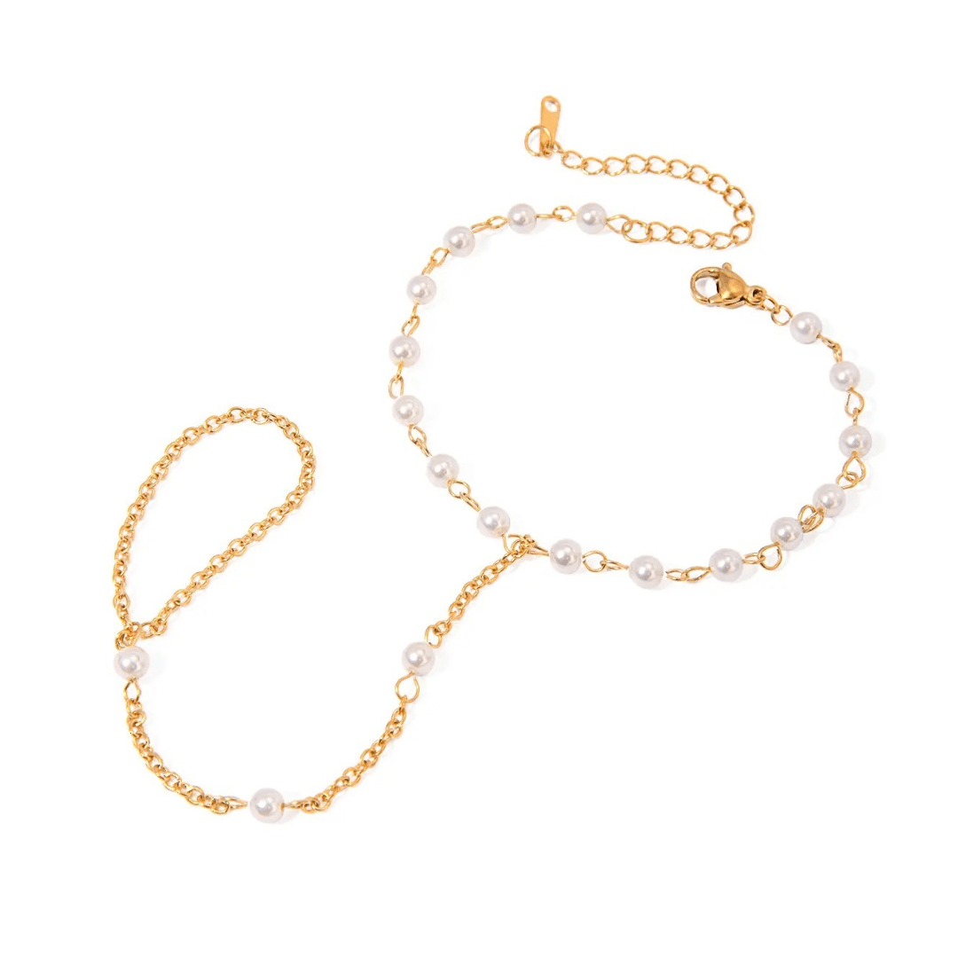 Pearl Hand Chain - ILLUSIVE JEWELS USA