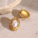 Pearl Wrap Stud Earrings - ILLUSIVE JEWELS USA