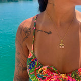 Pink CZ Cherry Necklace - ILLUSIVE JEWELS USA