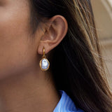 Remi Pearl Huggie Hoops - ILLUSIVE JEWELS USA