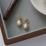 Remi Pearl Huggie Hoops - ILLUSIVE JEWELS USA