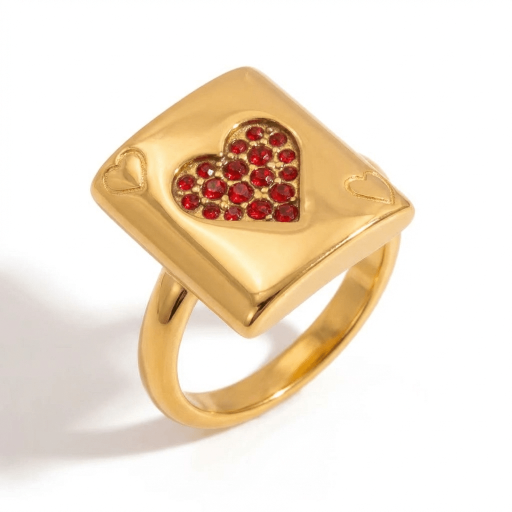 Romy Gold Heart Ring - ILLUSIVE JEWELS USA
