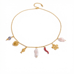 Saffy Gold Charm Necklace - ILLUSIVE JEWELS USA