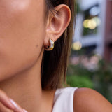 Sage Mixed Metal Hoops - ILLUSIVE JEWELS USA