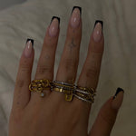 Sera Mixed Metal Stack It Ring - ILLUSIVE JEWELS USA