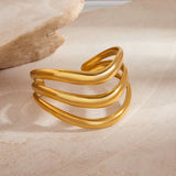 Soleia Gold Cuff Bracelet - ILLUSIVE JEWELS USA