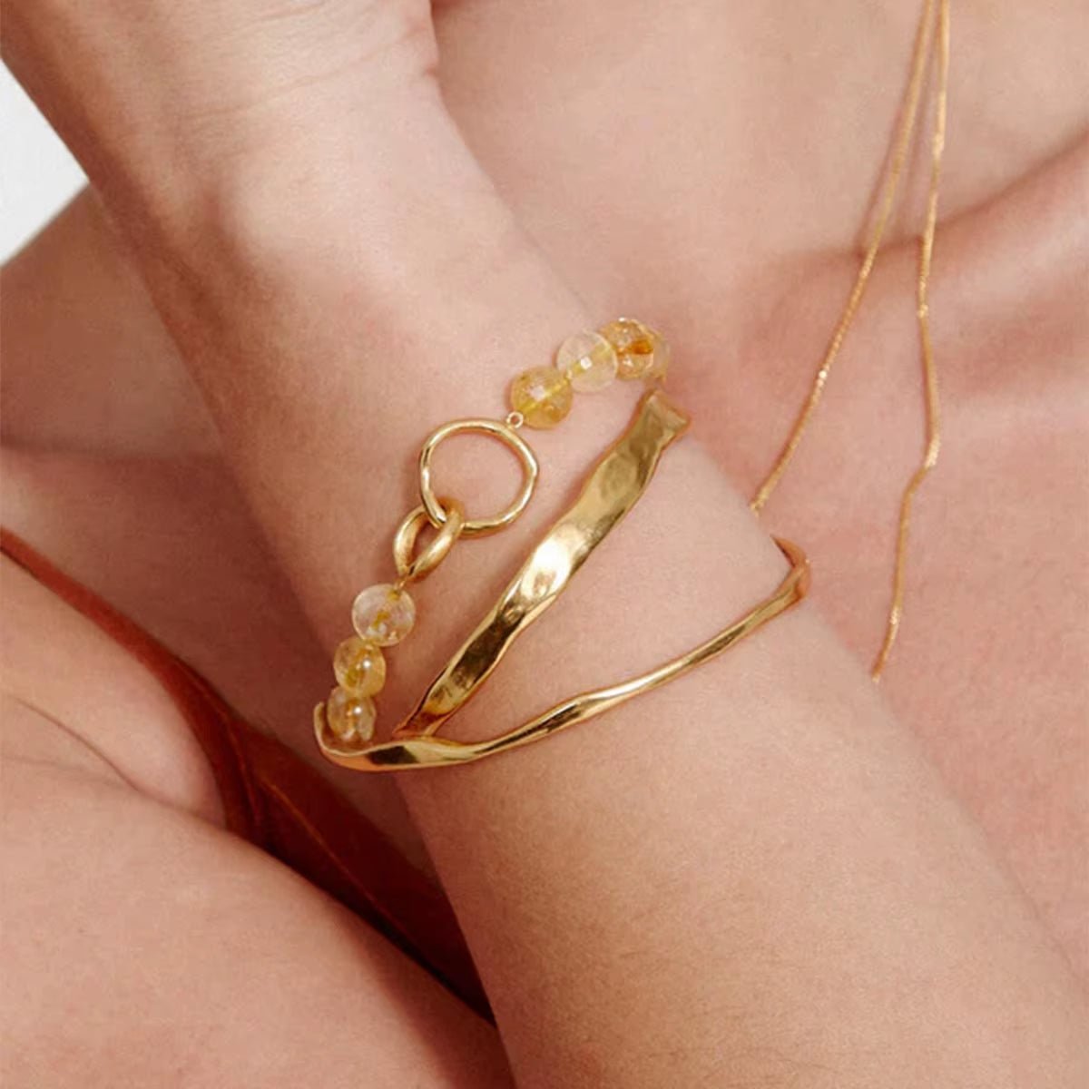 Talulah Gold Cuff Bracelet - ILLUSIVE JEWELS USA