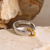 Veda Mixed Metal Charm Ring - ILLUSIVE JEWELS USA