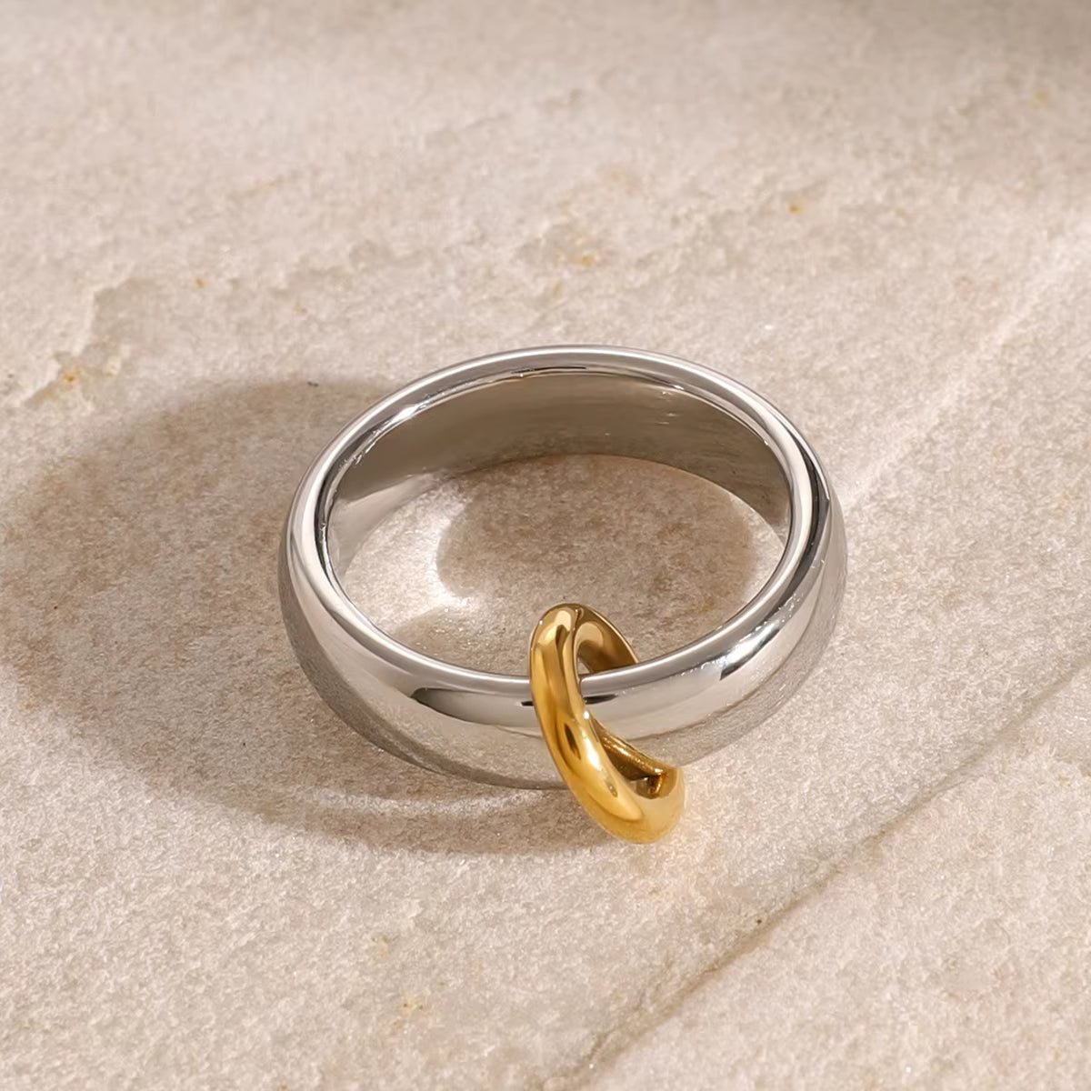 Veda Mixed Metal Charm Ring - ILLUSIVE JEWELS USA