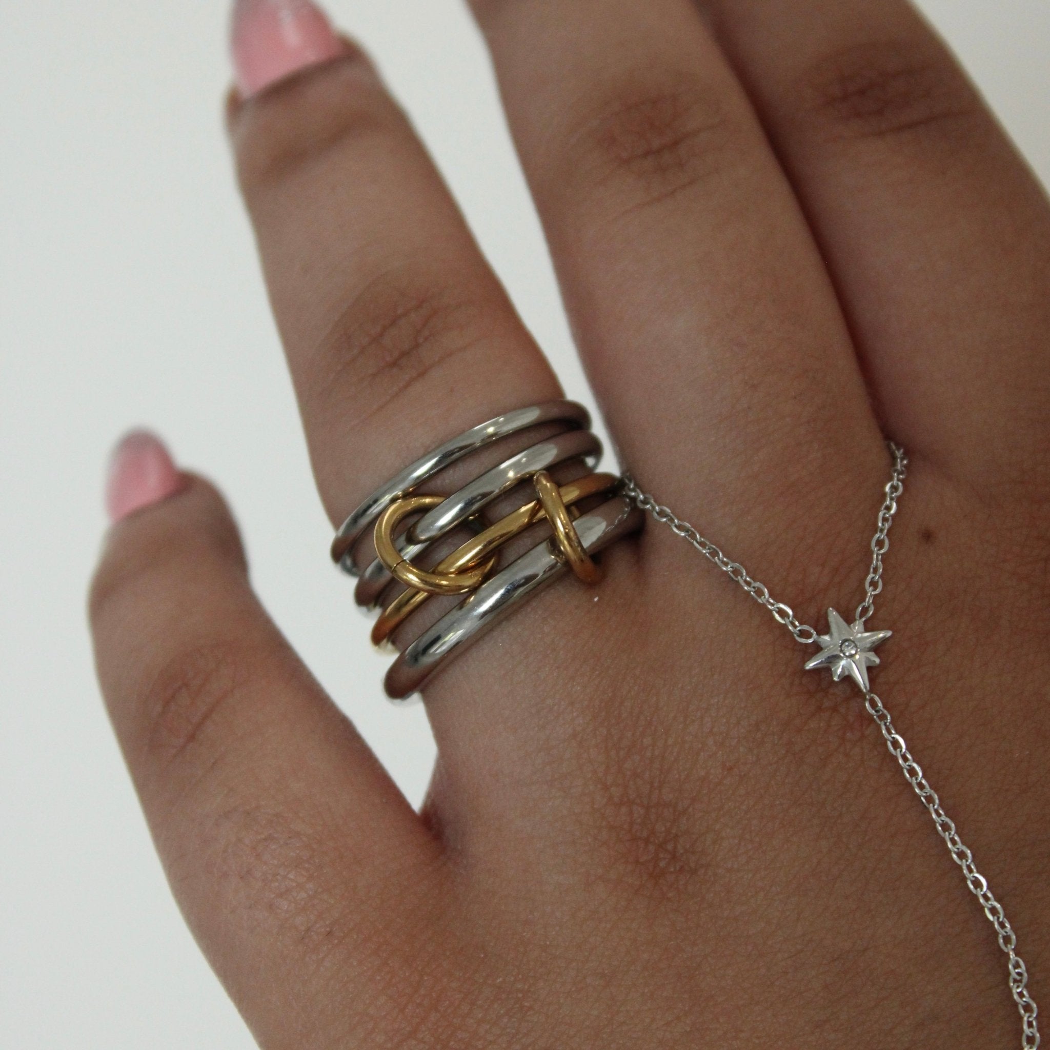 Zola Mixed Metal Stack It Ring - ILLUSIVE JEWELS USA